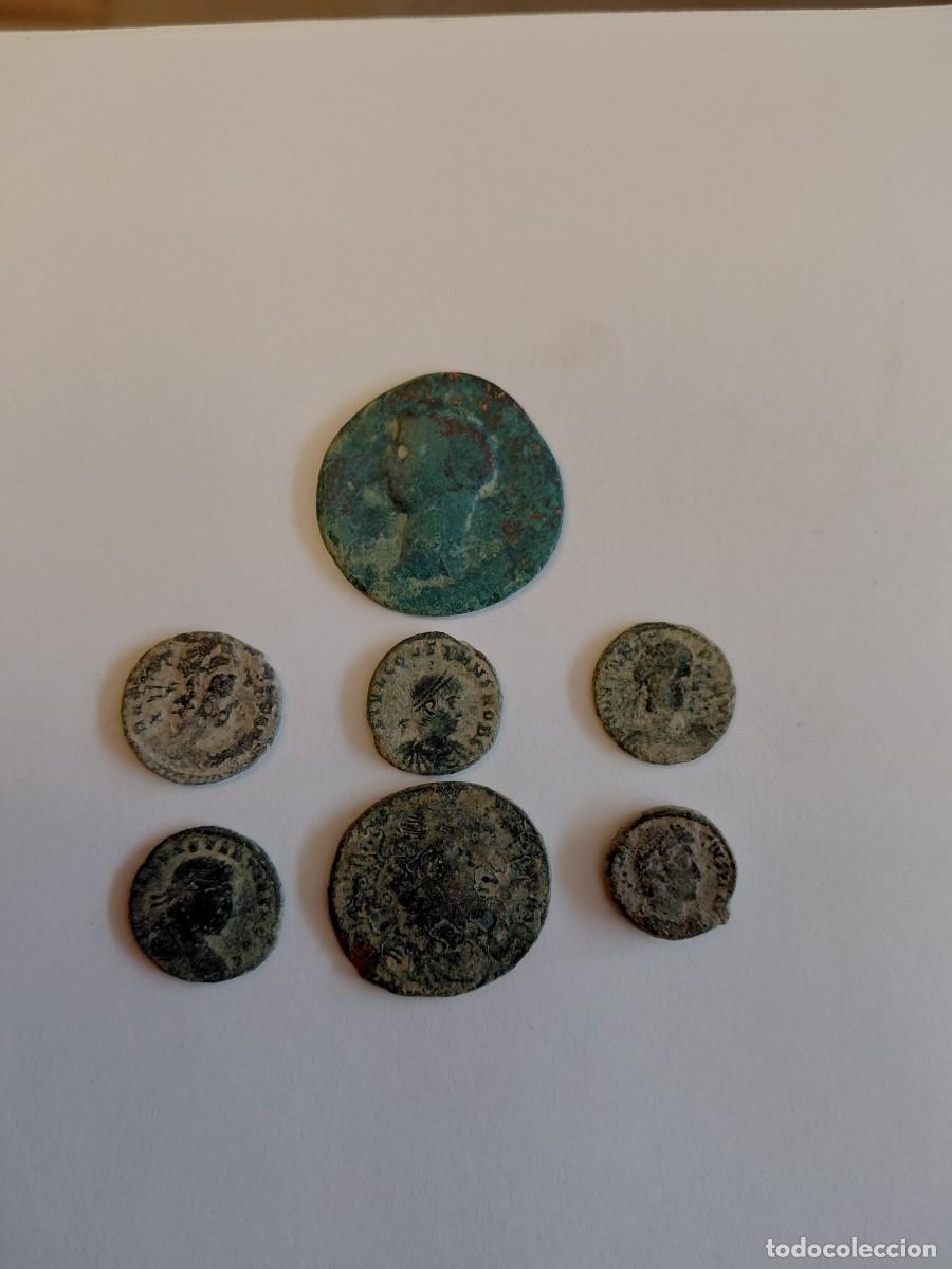 Roma Republic Coins: Lote n&uacute;mero 6 de 7 monedas romanas. Para limpiar y expertizar