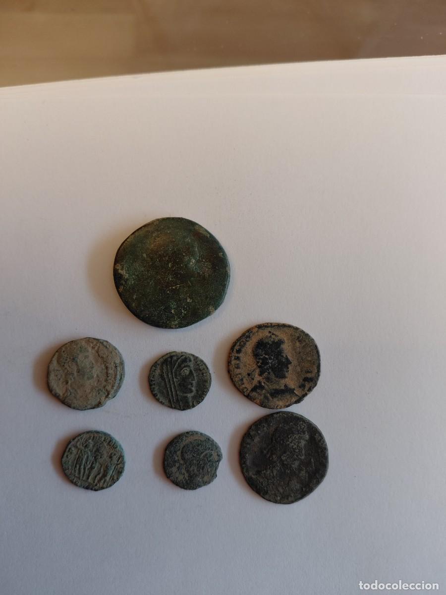 Roma Republic Coins: Lote n&uacute;mero 8 de 7 monedas romanas. Para limpiar y expertizar