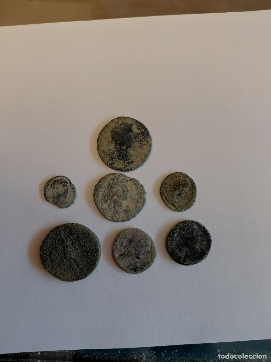 Roma Republic Coins: Lote n&uacute;mero 9 de 7 monedas romanas. Para limpiar y expertizar