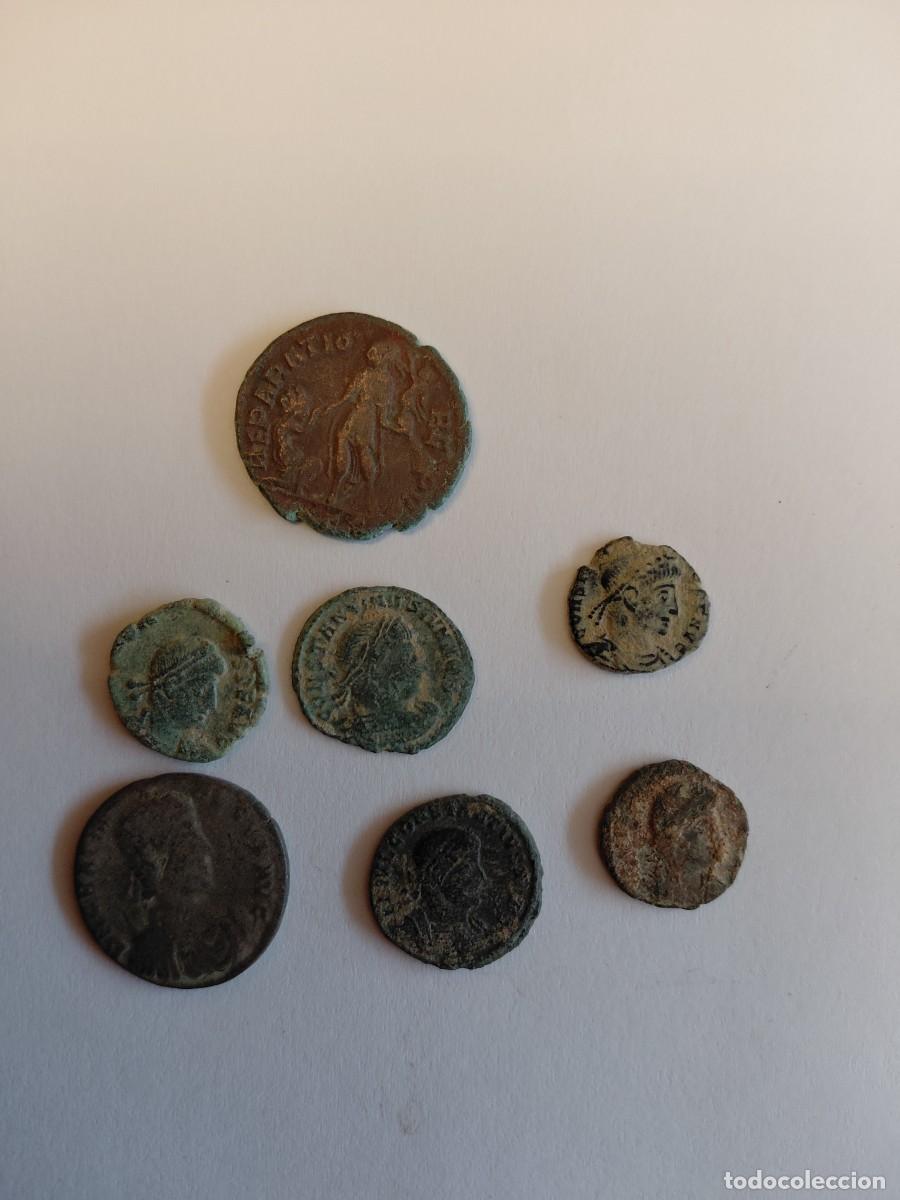 Roma Republic Coins: Lote n&uacute;mero 10 de 7 monedas romanas. Para limpiar y expertizar