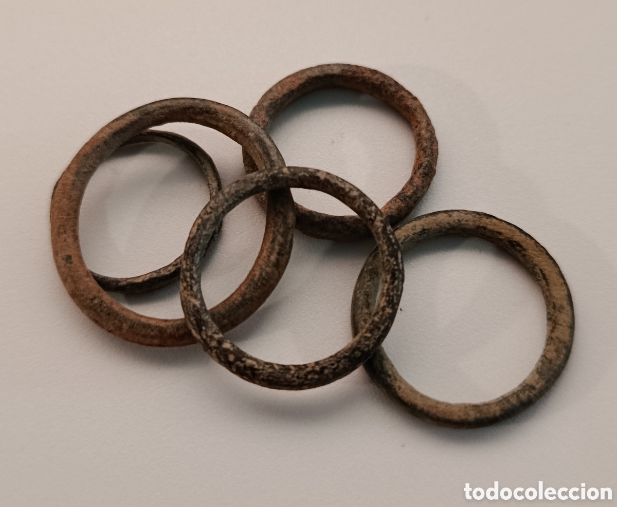 Monedas Roma Rep&uacute;blica: 5 ANILLOS DE BRONCE UTILIZADOS COMO MONEDAS EN LA EPOCA PREMONETAL ANILLO PREMONEDA