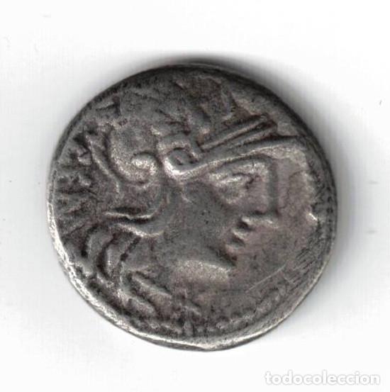 Monedas Roma Rep&uacute;blica: DENARIO REP&Uacute;BLICA ROMANA 136 A.C. GENS ANTESTIA - J&Uacute;PITER EN CU&Aacute;DRIGA L ANTES