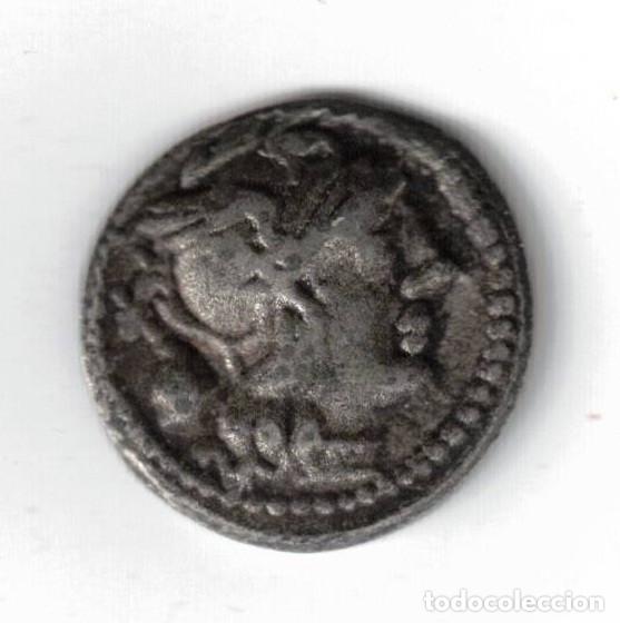 Monedas Roma Rep&uacute;blica: DENARIO REP&Uacute;BLICA ROMANA 126 A.C. GENS CASSIA - LIBERTAS EN CU&Aacute;DRIGA C CASSI