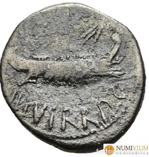 Monedas Roma Rep&uacute;blica: Rep&uacute;blica Romana &middot; Marco Antonio &middot; Denario. Legi&oacute;n VII &middot; 32-31 a.C.
