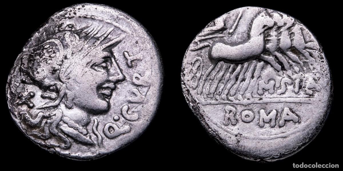 Monedas Roma Rep&uacute;blica: Roman Republic Denarius, Q. Curtius and M. Sergius Silus (116-115 b.C.) - 21 mm / 3,55 gr.