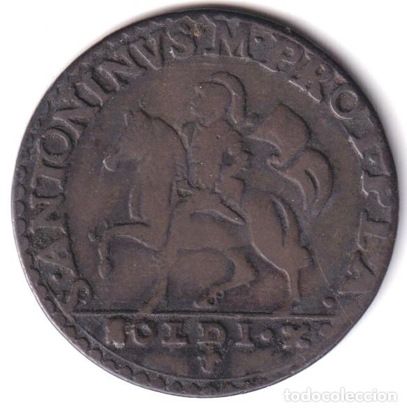 Monedas Roma Rep&uacute;blica: MONEDA ITALIA 10 SOLDI FRANCESCO FARNESE 1694 CECA PIACENZA SAN ANTONIO BC