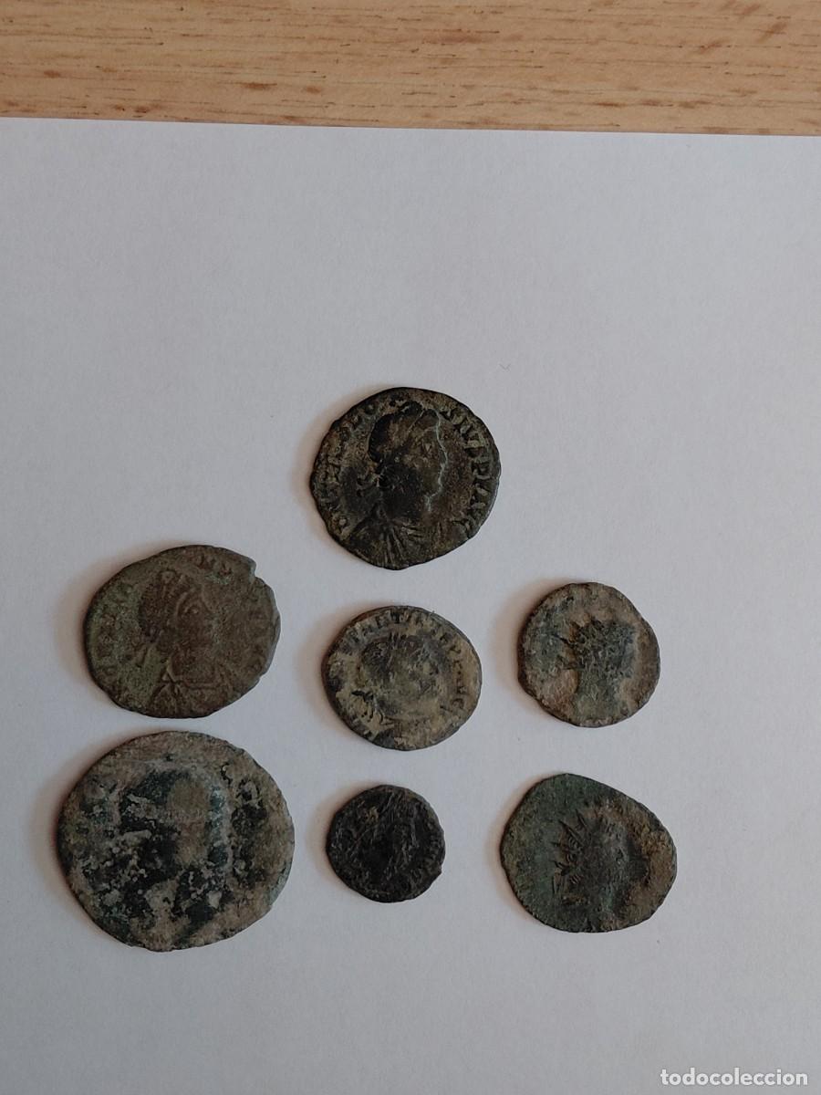 Monedas Roma Rep&uacute;blica: Lote n&uacute;mero 4 de 7 monedas romanas. Para limpiar y expertizar