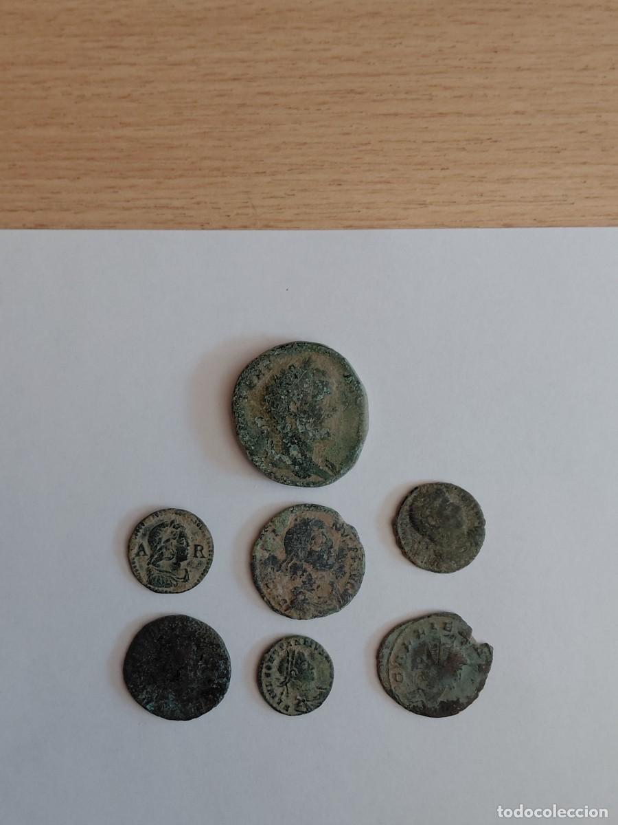 Monedas Roma Rep&uacute;blica: Lote n&uacute;mero 5 de 7 monedas romanas. Para limpiar y expertizar
