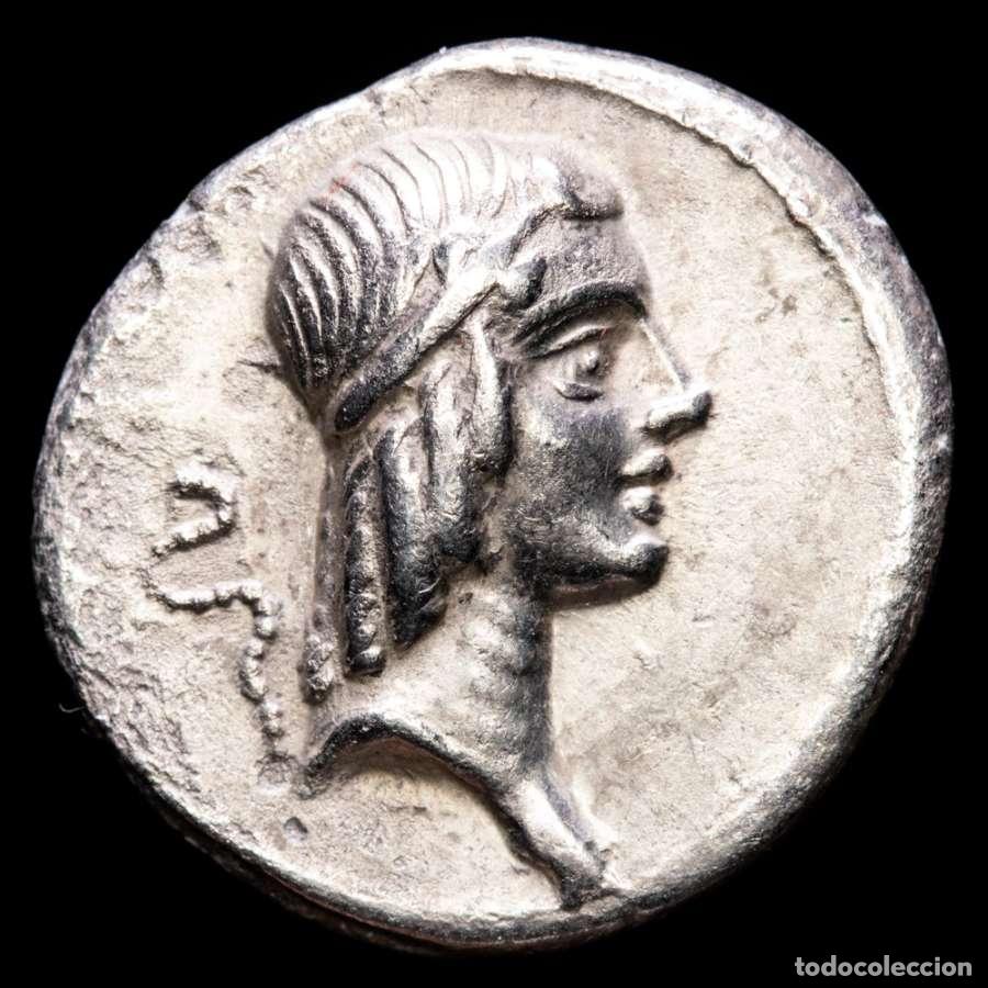 Monedas Roma Rep&uacute;blica: Rep&uacute;blica Romana C. Calpurnius Piso Frugi. Denario de plata, 67 a.C