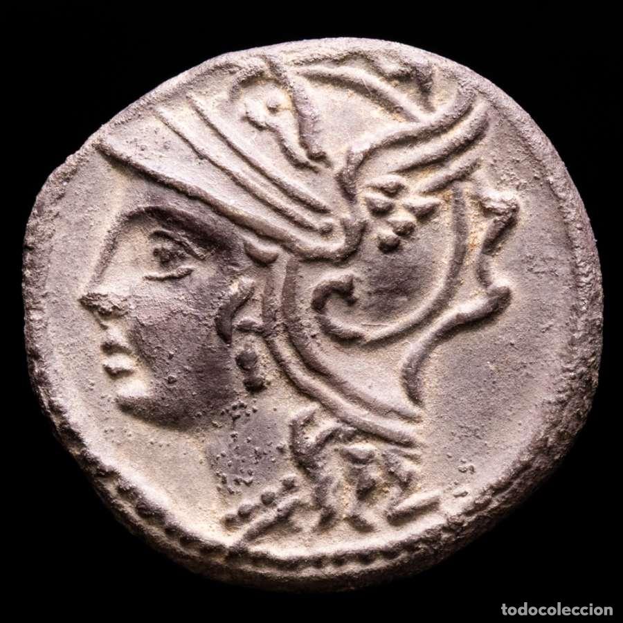 Monedas Roma Rep&uacute;blica: C. Coelius Caldus. Roma 104 a.C. - Denario de plata. CALD / X&middot;