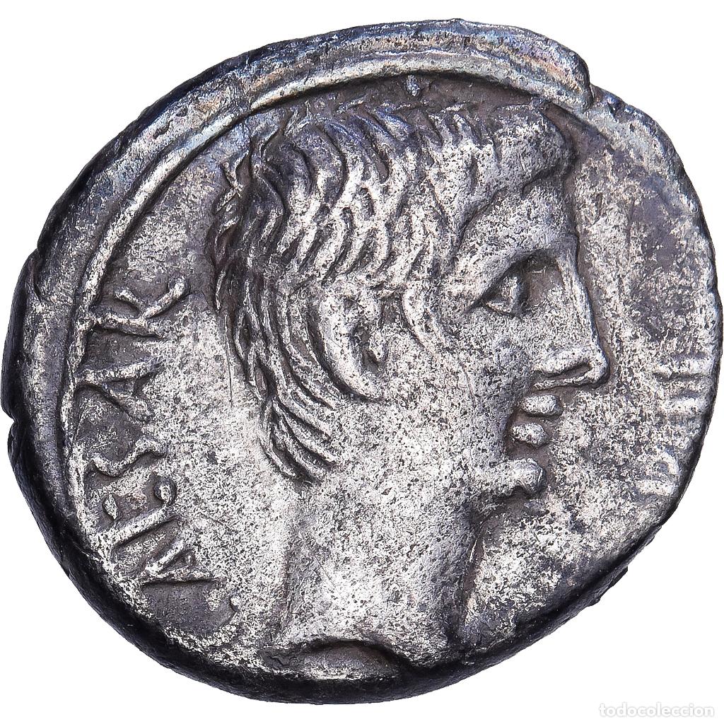 Monedas Roma Rep&uacute;blica: [#1203272] Roman Republic, Octavian, Quinarius, 29-27 BC, Brundisium, Plata, MBC+
