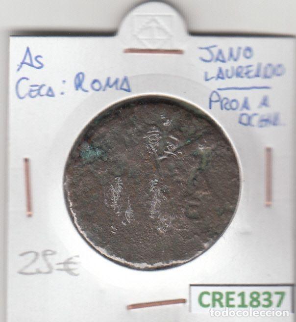 Monnaies Rome R&eacute;publique: CRE1837 MONEDA ROMANA AS VER DESCRIPCION EN FOTO