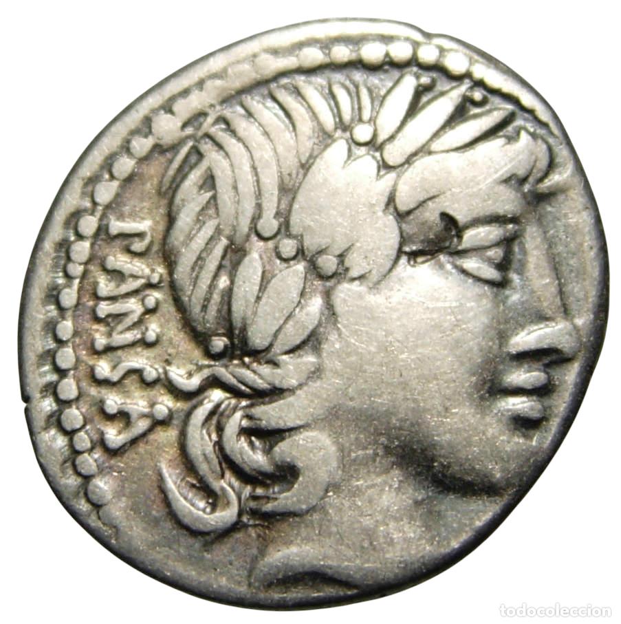 Monedas Roma Rep&uacute;blica: Rep&uacute;blica Romana C. Vibius Pansa AR Denarius (90 aC), Gens Vibia