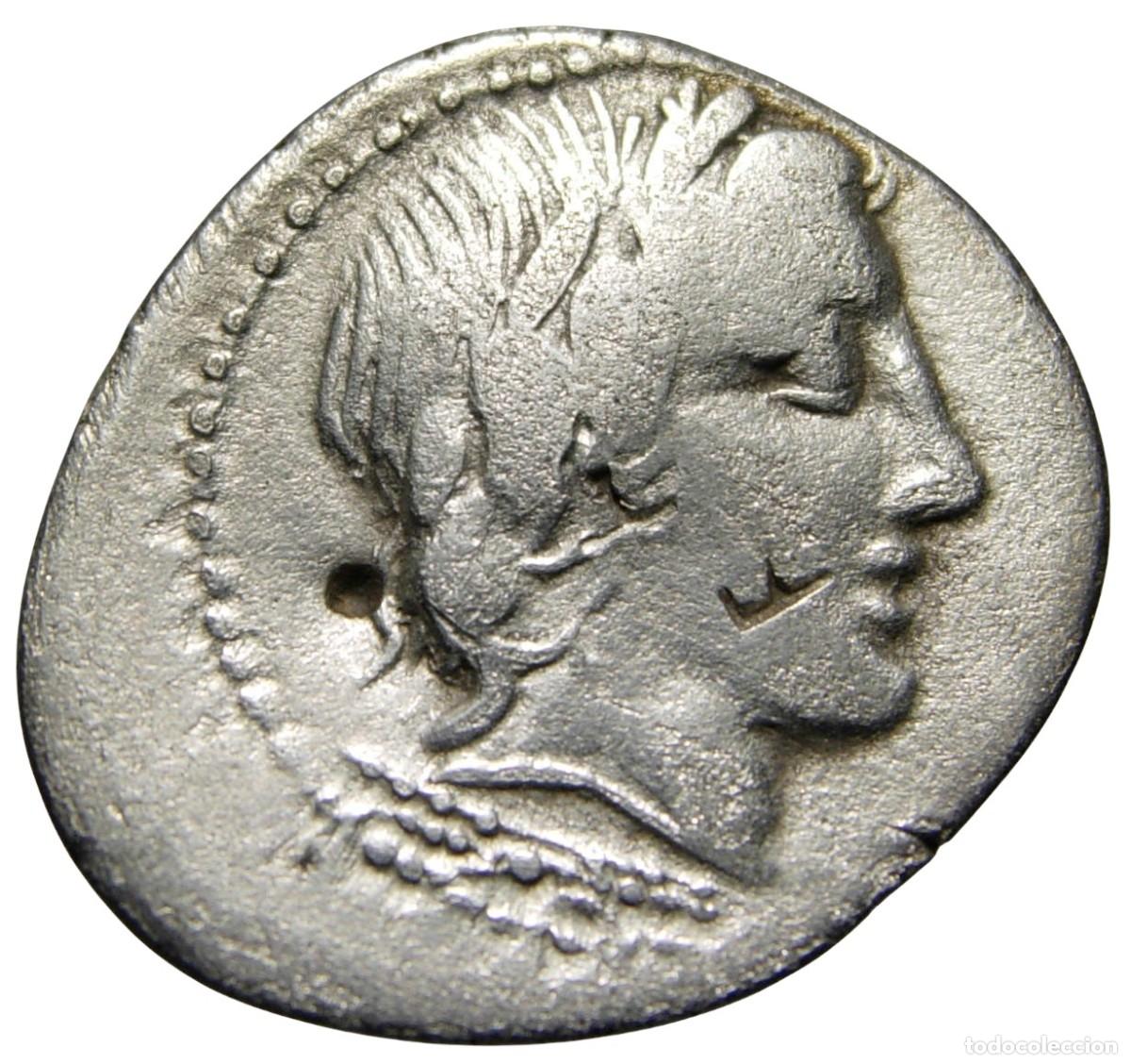 Monedas Roma Rep&uacute;blica: Rep&uacute;blica Romana An&oacute;nimo AR Denario (86 aC) - Apolo