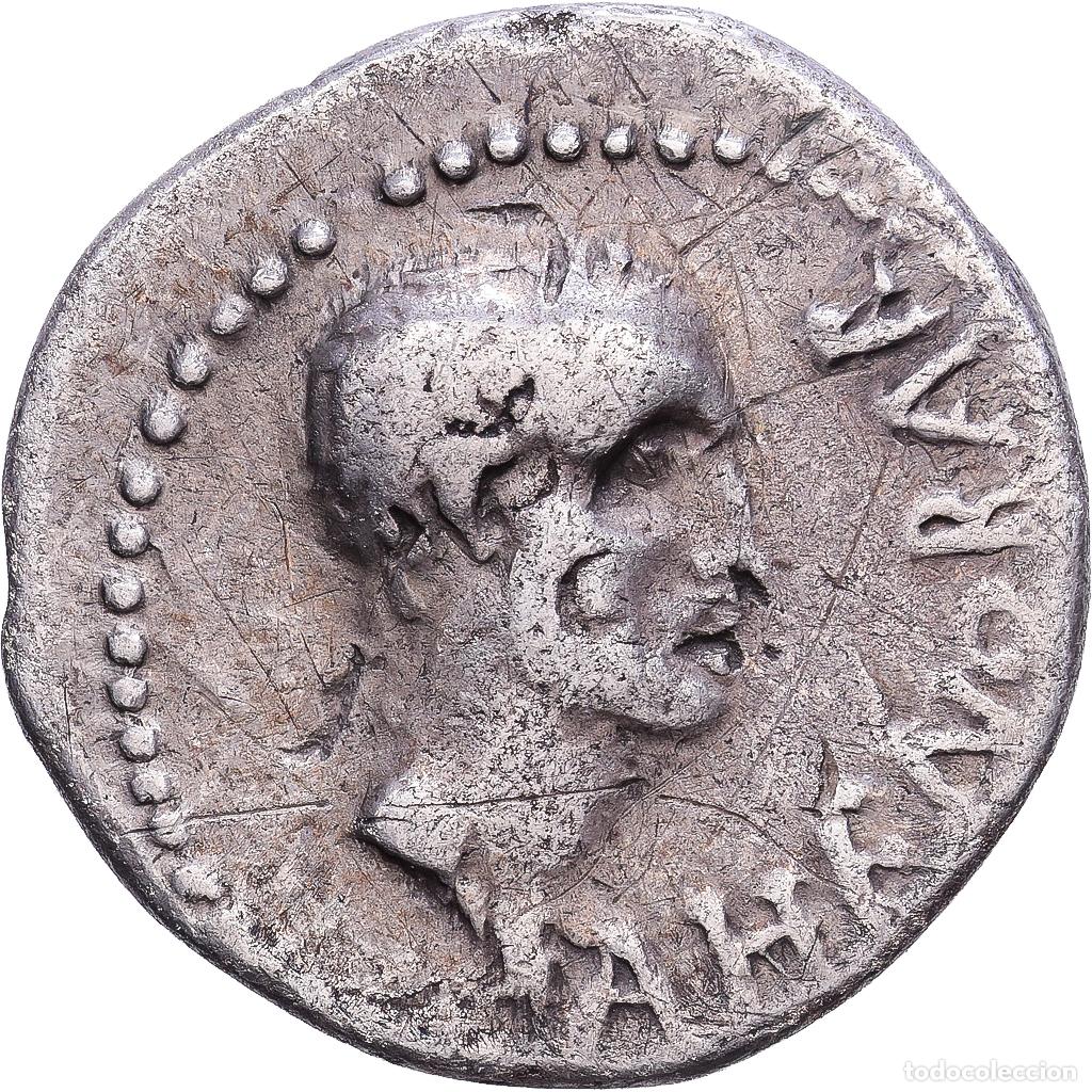 Monedas Roma Rep&uacute;blica: [#1203410] Roman Republic, Domitius Ahenobarbus, Denarius, 41 BC, Military mint, Plata, BC+
