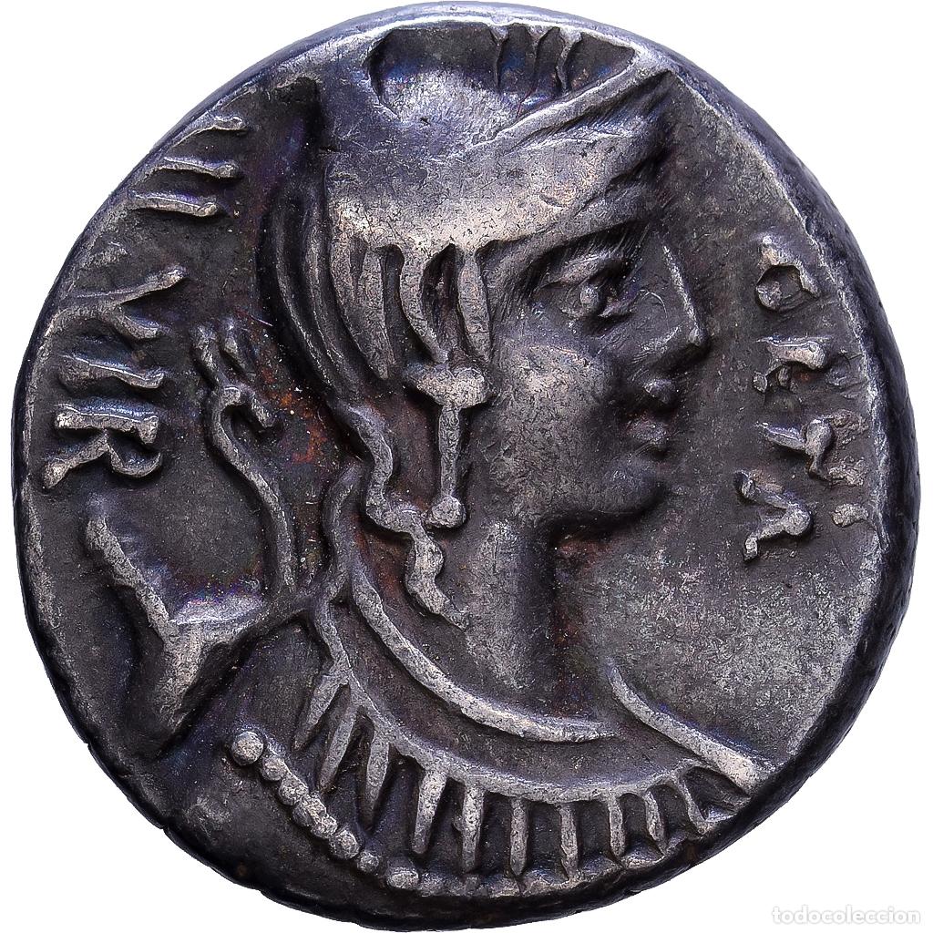 Moedas Roma Rep&uacute;blica: [#1547234] Roman Republic, Hosidia, Denarius, 68 BC, Rome, Plata, MBC+, Crawford:407/2