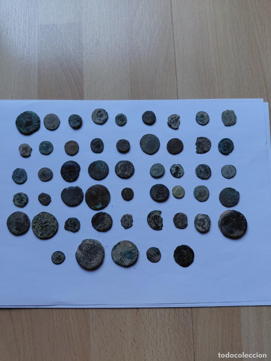 Monedas Roma Rep&uacute;blica: Lote de 50 monedas romanas para limpiar y expertizar de colecci&oacute;n particular