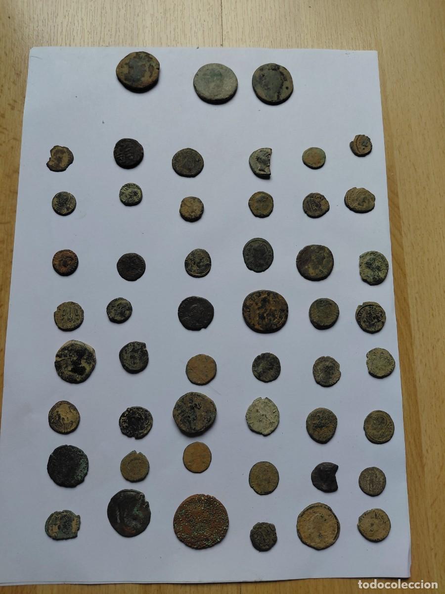 Monedas Roma Rep&uacute;blica: Lote de 51 monedas romanas procedentes de colecci&oacute;n particular para limpiar y expertizar