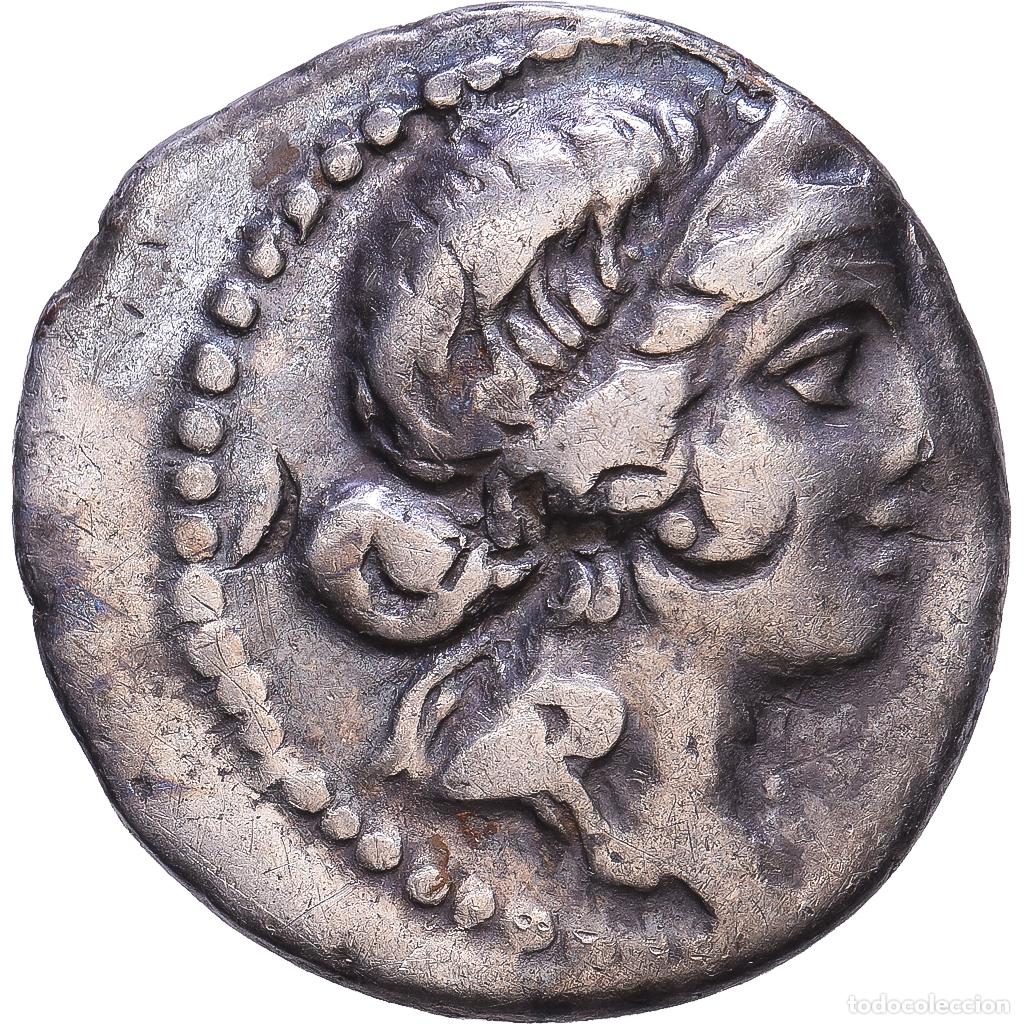 Monnaies Rome R&eacute;publique: [#1547920] Roman Republic, Julius Caesar, Denarius, 47-46 BC, Military mint, Plata, BC+
