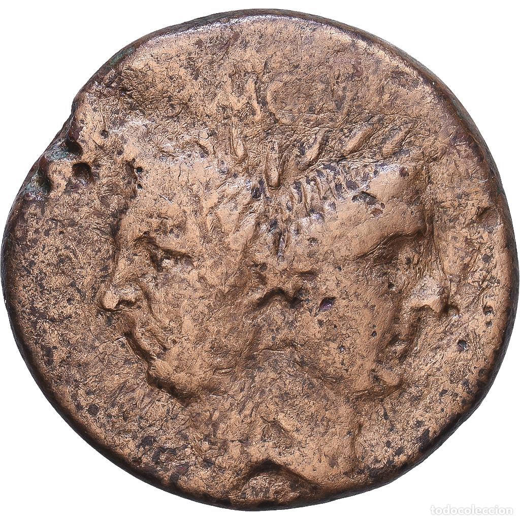 M&uuml;nzen R&ouml;mische Republik: [#1203448] Roman Republic, Sextus Pompey, As, 45-44 BC, Rome, Bronce, BC+