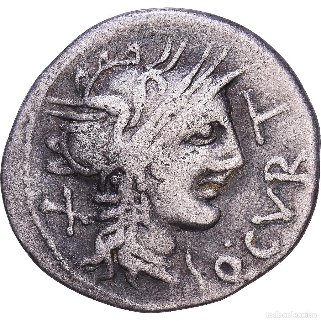 Monnaies Rome R&eacute;publique: [#1547861] Roman Republic, Curtia, Denarius, 116-115 BC, Rome, Plata, BC+, Crawford:285/2
