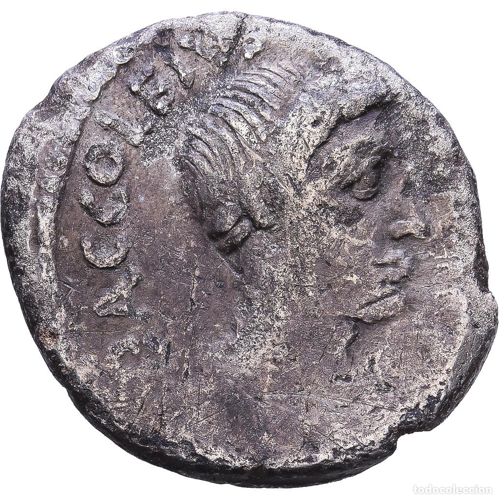 Monnaies Rome R&eacute;publique: [#1203429] Roman Republic, Accoleia, Denarius, 43 BC, Rome, Plata, BC+
