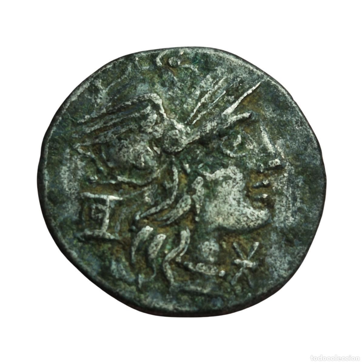 Monnaies Rome R&eacute;publique: NT/ DENARIO FORRADO MARCIA 134 AC (A1910)