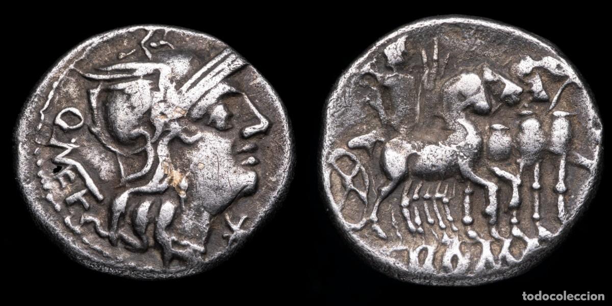 Monedas Roma Rep&uacute;blica: Roman Republican Denarius, M. Caecilius Metellus (130 b.C.) - 17 mm / 2,54 gr.