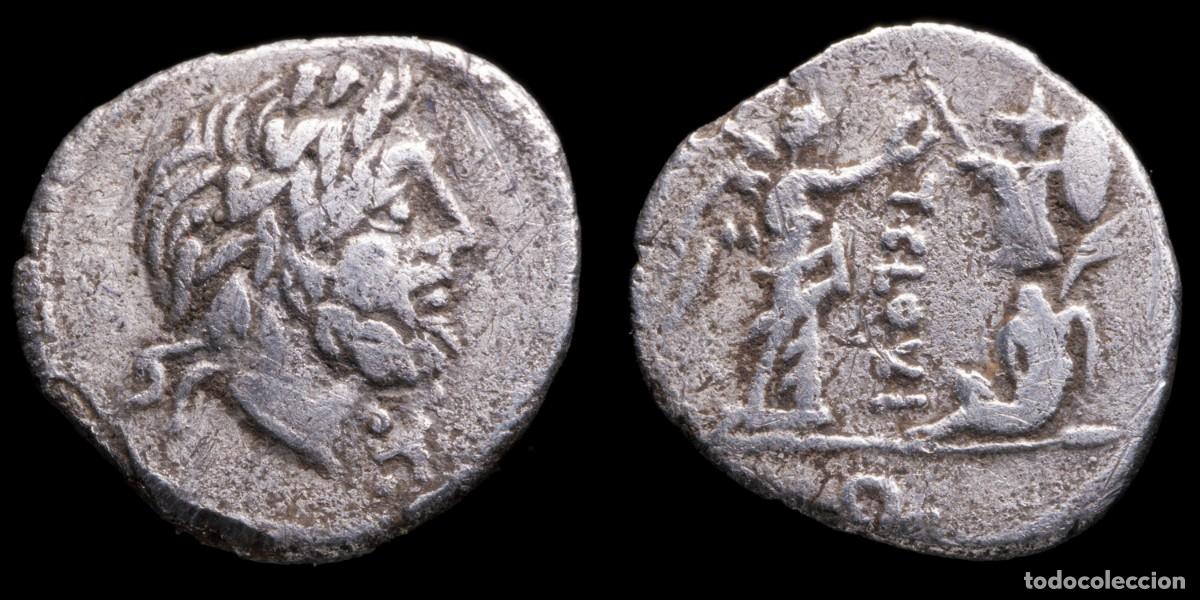 Monedas Roma Rep&uacute;blica: Roman Republican Quinarius, T. Cloelius (98 b.C.) -16 mm / 1,63 gr.