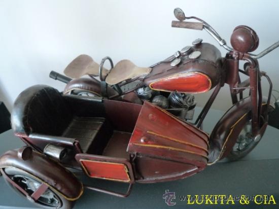 Motos a escala: MOTO MET&Aacute;LICA CON SIDECAR - Foto 1