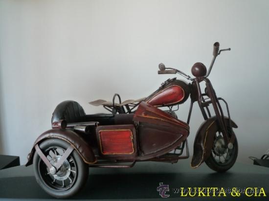 Motos a escala: MOTO MET&Aacute;LICA CON SIDECAR - Foto 2