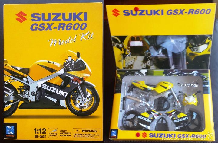 New Ray 1:12 Suzuki GSX-R600 Motorcycle Model Yellow 