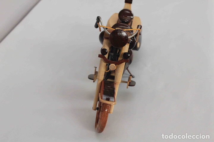 Motos a escala: MAQUETA HARLEY DOS TONOS MADERA - Foto 7