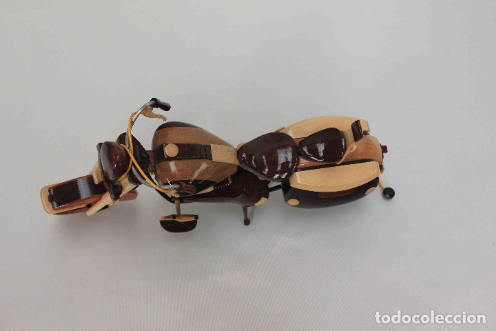 Motos a escala: MAQUETA HARLEY DOS TONOS MADERA - Foto 8