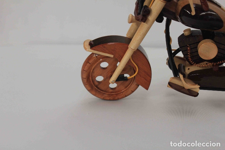 Motos a escala: MAQUETA HARLEY DOS TONOS MADERA - Foto 10