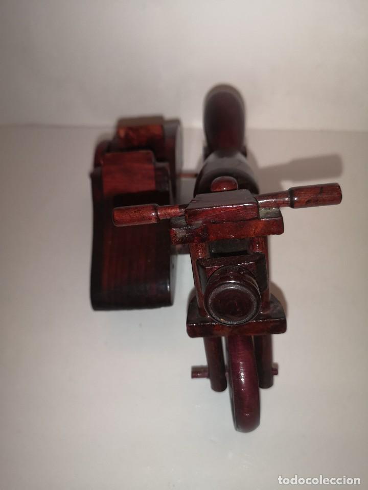 Motos a escala: Moto sidecar de madera - Foto 1