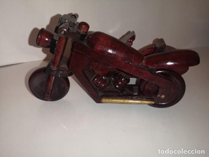 Motos a escala: Moto sidecar de madera - Foto 3