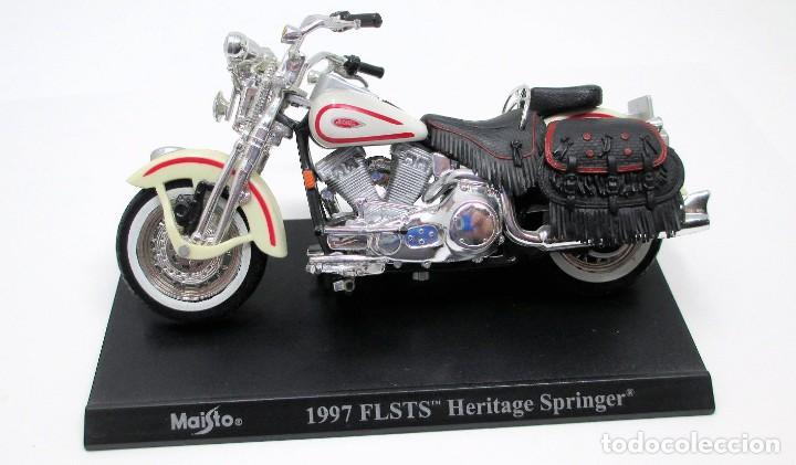 Motorcycle Models: Moto Harley Davidson FLSTS Heritage Springer - Maisto - Escala 1/18