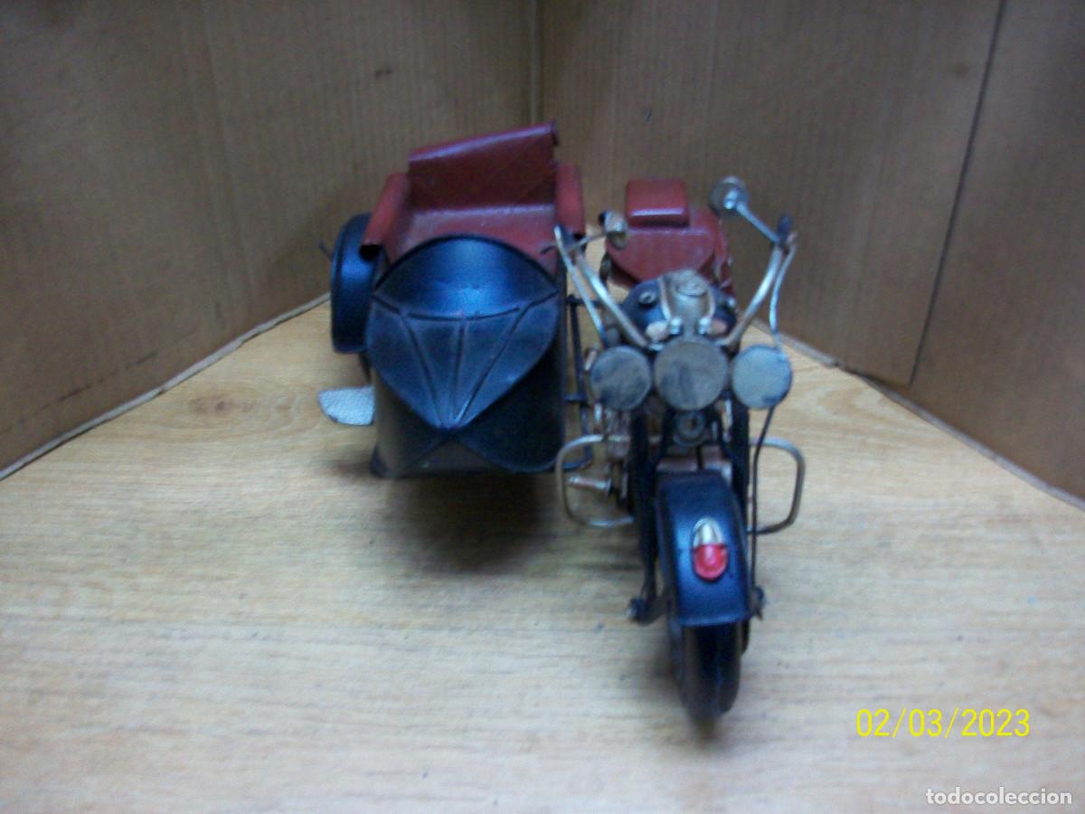 Motos a escala: MOTO CON SIDECAR.DE HOJALATA - Foto 3