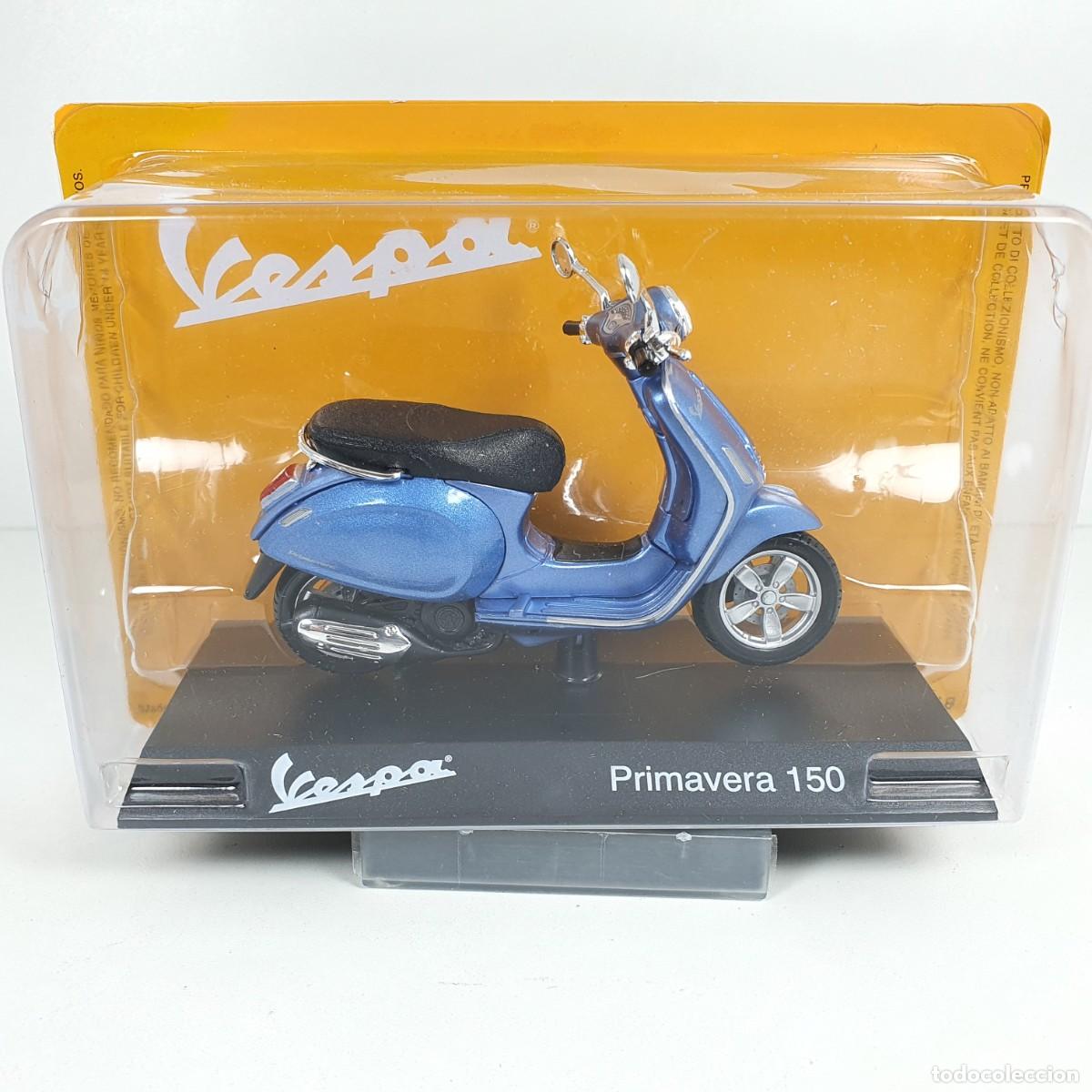 Motos a escala: 1/18 MOTO BIKE VESPA PRIMAVERA 150 PIAGGIO AZUL BLUE 2014