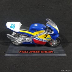 Motos a escala: FULL SPEED RACER - MAQUETA DE MOTO CON PEANA - 17X9 CM - VER FOTOS / CAA