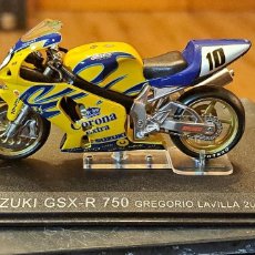 Motos a escala: MOTO SUZUKY GXS-R 750 GREGORIO LAVILLA 2002 NUEVA BLÍSTER ORIGINAL