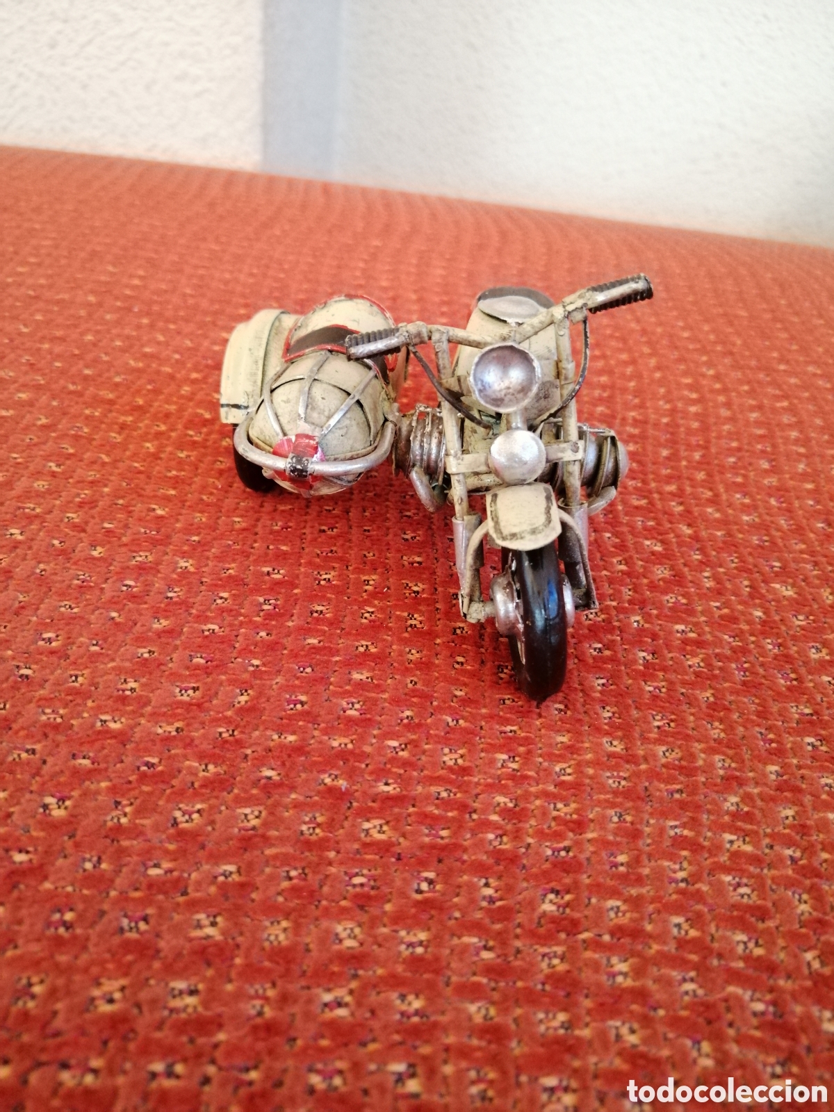 Motos a escala: MOTOCICLETA CON SIDE-CAR, DE HOJALATA - Foto 3