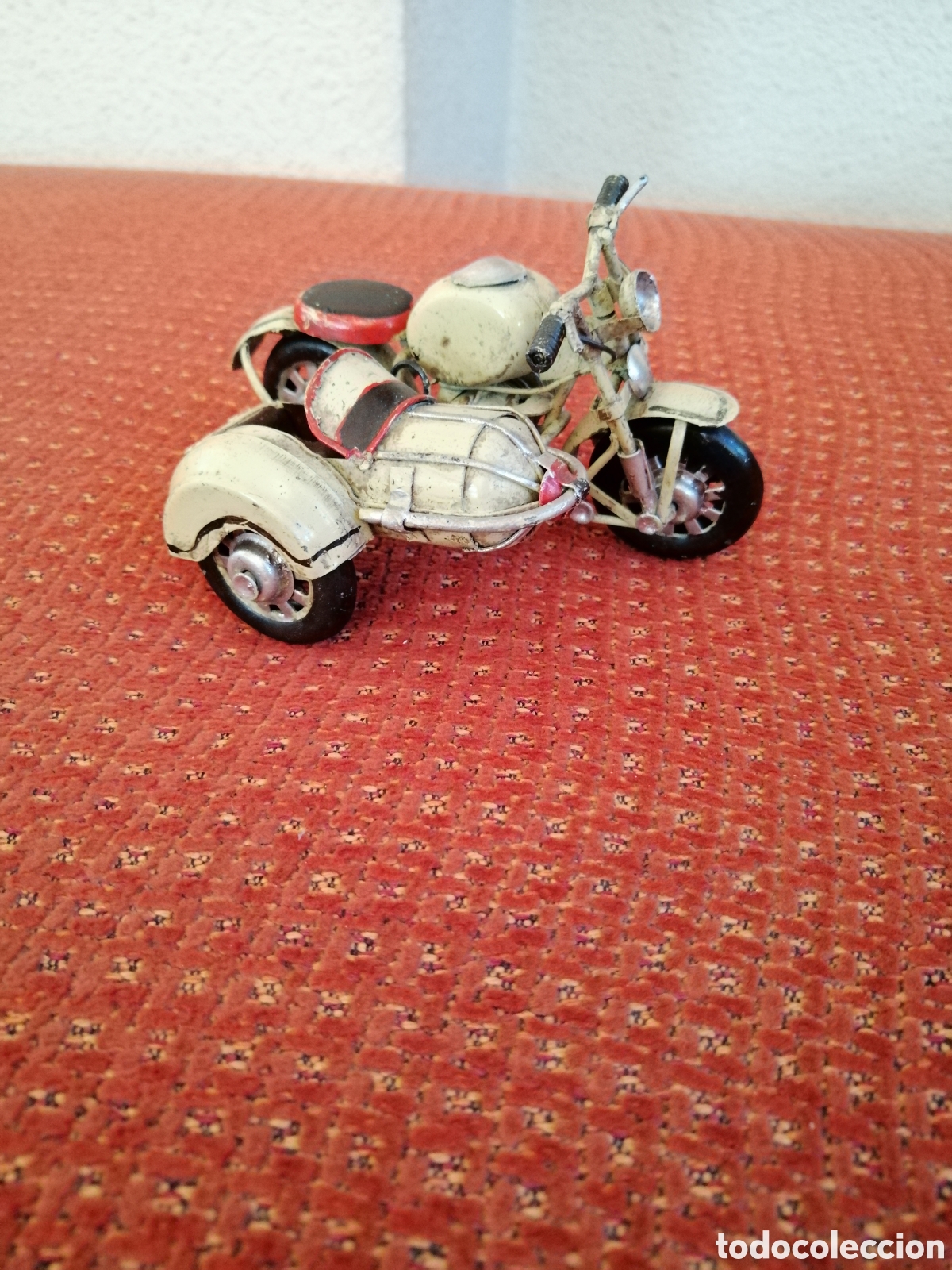 Motos a escala: MOTOCICLETA CON SIDE-CAR, DE HOJALATA - Foto 1