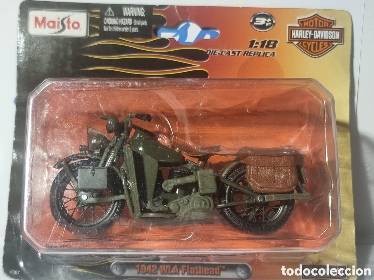 Motos a escala: Harley Davidson WLA Flathead escala 1/43 - Foto 1