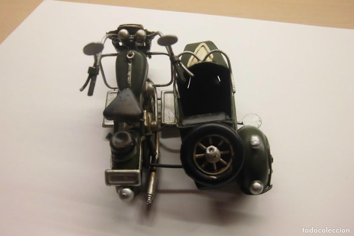 Motos a escala: MOTO CON SIDECAR DE METAL - Foto 3