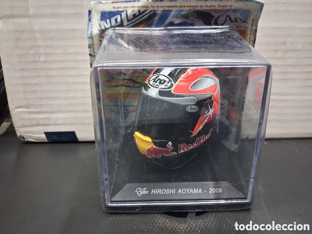 Motos a escala: CASCO 1:5 MOTO GP HIROSHI AOYAMA 2009 NUEVO EN BLISTER ORIGINAL