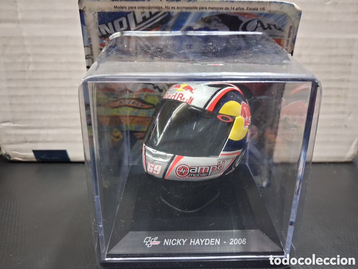 Motos a escala: CASCO 1:5 MOTO GP NICKY HAYDEN 2006 NUEVO EN BLISTER ORIGINAL