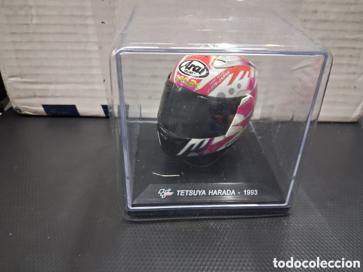 Motos a escala: CASCO 1:5 MOTO GP TESUYA HARADA 1993 NUEVO EN BLISTER ORIGINAL
