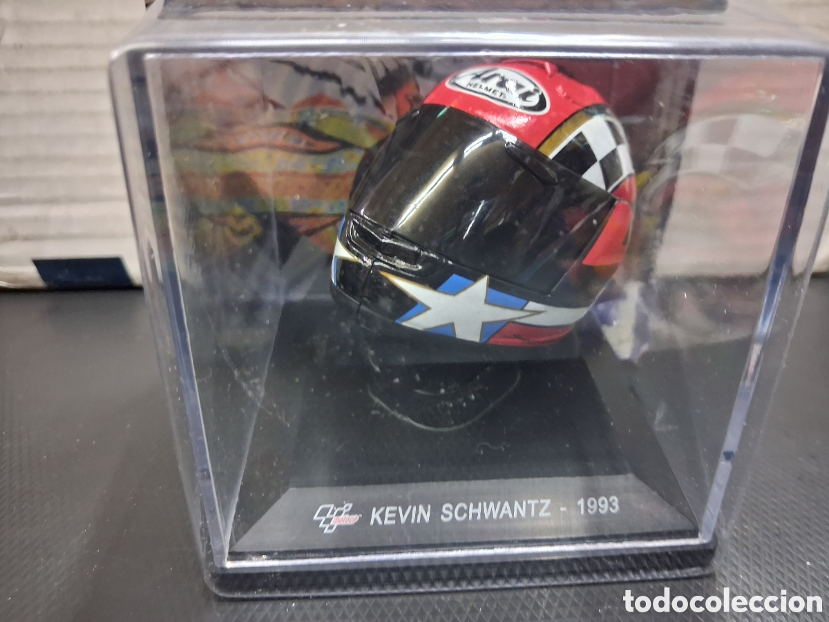 Motos a escala: CASCO 1:5 MOTO GP KEVIN SCHWANTZ 1993 NUEVO EN BLISTER ORIGINAL